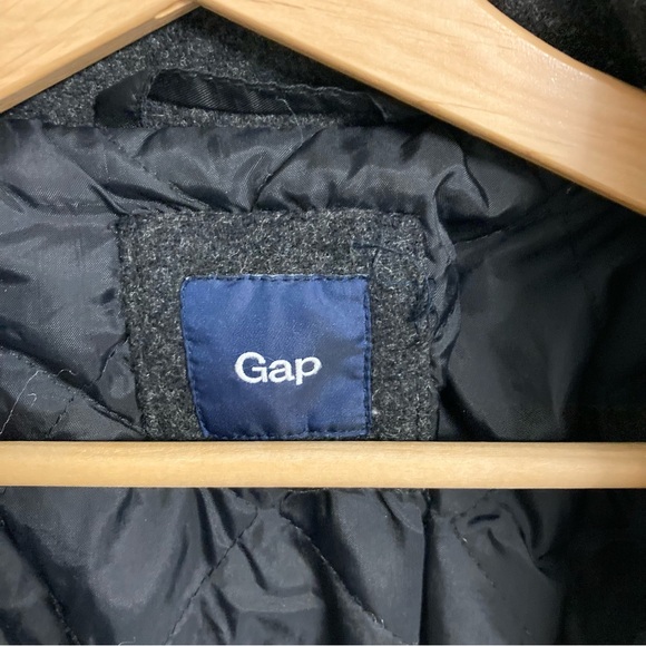 Gap Black Wool Military Zip Coat - Picture 4 of 5